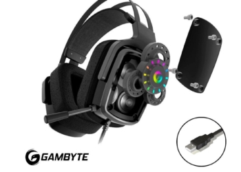 AURICULAR GAMBYTE ARGON, COLOR NEGRO, GAMING