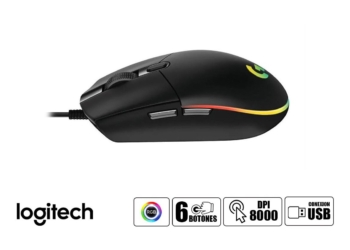 MOUSE LOGITECH G203 COLOR NEGRO LIGHTSYNC GAMING