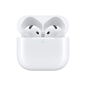 Apple AirPods 4th Gen with USB-C Charging Case WHITE : Up to 30 Hrs of Playback w/ Case, IP54 Dust / Sweat / Water Resistant, Spatial Audio with Dynamic Head Tracking