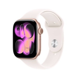 Apple Watch Series 11 (GPS) 46mm Rose Gold Aluminum Case with Light Blush Sport Band - M/L - Rose Gold