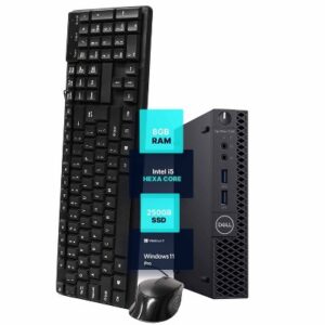 Dell OptiPlex 7000 MICRO Core™ i5-12400T 256GB SSD 16GB WIN11 Pro Keyboard Mouse BLACK