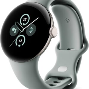 Google Pixel Watch 2 Smartwatch (Wi-Fi) 41mm POLISHED CHAMPAGNE Aluminum Case with HAZEL (DARK GRAY) Band : with HAZEL (DARK GRAY) S/L Active Band, BT5.0 / 802.11 b/g/n / NFC, 1.2  AMOLED TOUCHCSREEN , 5 ATM Water / Dust Resistant (IP68)