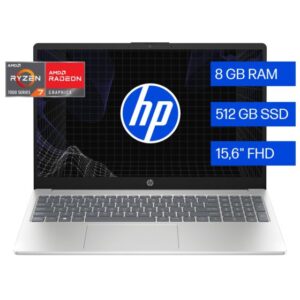 HP 15-FC0027 AMD Ryzen™ 7 7730U 512GB SSD 16GB 15.6  (1920x1080) TOUCHSCREEN IPS WIN11 NATURAL SILVER