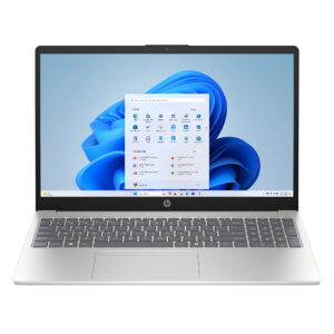 HP 15.6 HD Laptop, Intel Processor N250, 4GB RAM, 128GB UFS, Windows 11 Home, Natural Silver