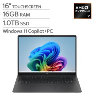 HP OmniBook 3 16-BV0785 Copilot+ Ryzen™ AI 7 445 1TB SSD 16GB 16  WUXGA (1920x1200) TOUCHSCREEN IPS WIN11 IR Webcam METEOR SILVER Backlit Keyboard