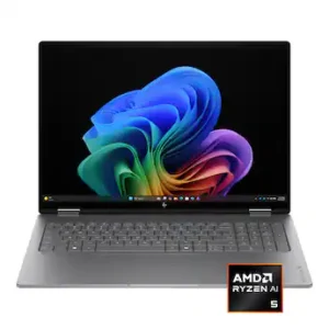 HP OmniBook X Flip 16-CC0013 2-IN-1 AMD Ryzen™ AI 5 430 512GB SSD 16GB 16  (1920x1200) OLED TOUCHSCREEN WIN11 METEOR SILVER Backlit Keyboard