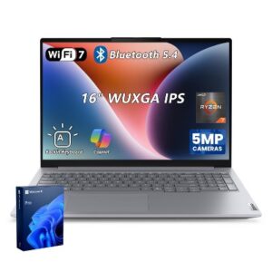 Lenovo ThinkBook 16 Gen 9 AMD Ryzen™ 7 250 512GB SSD 16GB 16  (1920x1200) TOUCHSCREEN 120Hz WIN11 Pro ARCTIC GRAY Backlit Keyboard FP Reader