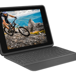 Logitech Rugged Folio - iPad (7th, 8th & 9th Generation) Protective Keyboard Case with Smart Connector and Durable Spill-Proof Keyboard Black