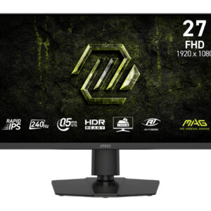 MSI MAG 272PF X24 GAMING Monitor 27 (1920x1080) 240HZ Rapid IPS 0.5ms (GtG) 300 cd/m² MD FreeSync™ Premium 1000:1 1xDP (1.2a) 2xHDMI (2.0b) Adjustable Stand BLACK
