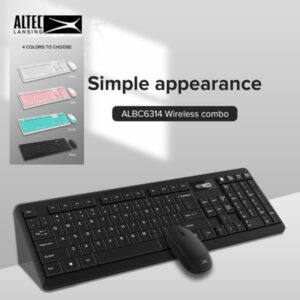 ALTEC LANSING - ALBC6314 Wireless Keyboard & Mouse Combo, Slim Design, Lightweight - ENGLISH - WHITE - MOQ 20 pcs. per Master
