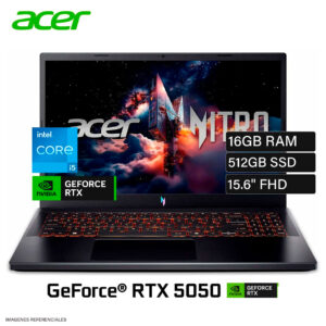 Acer NITRO V 15 ANV15-52-57BB GAMING Core™ i5-13420H 512GB SSD 16GB 15.6 (1920x1080) 165Hz WIN11 NVIDIA® RTX 5050 8192MB OSIDIAN BLACK Backlit Keyboard
