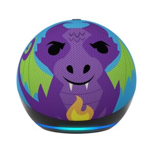 Amazon Echo Dot Kids (5th Gen, 2022 Release) with Alexa - Fire Dragon