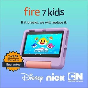 Amazon Fire 7 Kids 2023, 16GB, Purple 6 Month Subscription