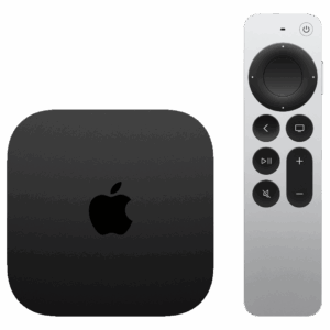 Apple TV 4K 64GB 3rd Gen BLACK : 2160p (4K), Bluetooth / WiFi AX, HDR, Siri Built-in, Dolby Digital Plus, Dolby Atmos, Remote Control