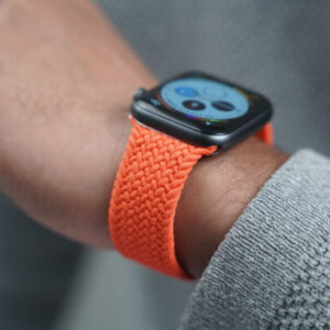 Apple Watch Braided Solo Loop 44mm - Electric Orange - Size 10