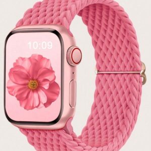 Apple Watch Braided Solo Loop 44mm - Pink Punch - Size 8