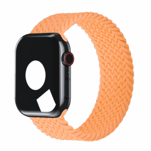 Apple Watch Braided Solo Loop 45mm Bright Orange Size 1