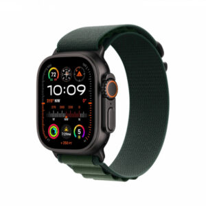 Apple Watch Ultra 2 GPS + Cellular, 49mm Black Titanium Case with Dark Green Alpine Loop M