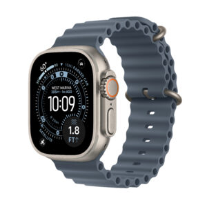 Apple Watch Ultra 3 GPS + Cellular 49mm Natural Titanium Case with Anchor Blue Ocean Band