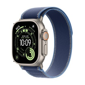 Apple Watch Ultra 3 GPS + Cellular 49mm Natural Titanium Case with Blue/Bright Blue Trail Loop M