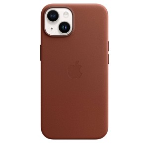 Apple iPhone 14 Plus Leather Case w/ MagSafe Umber