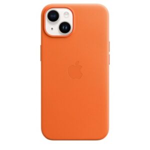 Apple iPhone 14 Plus Leather Case with MagSafe Orange