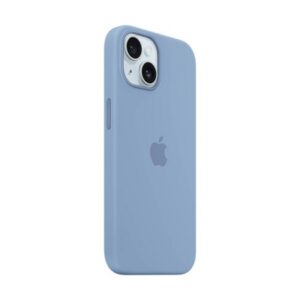 Apple iPhone 15 plus silicone case winter blue