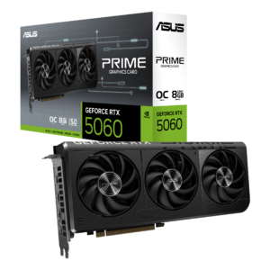 Asus The SFF-Ready Prime GeForce RTX™ 5060 8GB GDDR7 OC Edition Graphics Card (PCIe® 5.0, 8GB GDDR7, HDMI®/DP 2.1, 2.5-Slot, Axial-tech Fans, Dual BIOS) NO WARRANTY