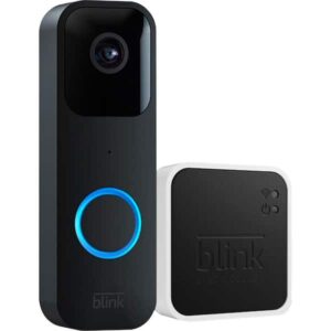 Blink Smart Wifi Video Doorbell, Wired/Battery Operated with Sync Module 2 Black