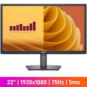 Dell E2225H 22 (1920x1080) 75Hz 5ms 250 cd/m² 3000:1 DP VGA LCD Adjustable Stand Monitor BLACK