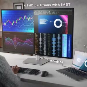 Dell UltraSharp U4323QE 43 Monitor 42.51 UHD (3840x2160) IPS 5ms (GtG) 350 cd/m² 2xHDMI (2.1) 2xDP (1.2) 3xUSB-C 3xUSB-A 2xSpeakers 16:9 Adjustable Stand BLACK / SILVER