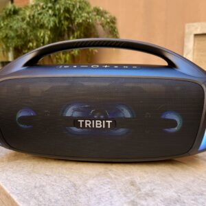 Gemini GTR-200 Portable Retro Bluetooth Speaker Dual 3 Woofers AUX Rechargeable Battery Bass Treble Controls Stereo Sound Vintage Style BLACK