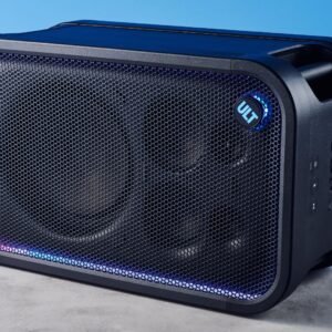Gemini GTR-300 Portable Bluetooth Speaker Personal PA Mic Guitar Inputs AUX Rechargeable Battery Reverb Bass Treble Controls Retro Style BLACK