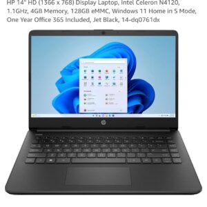 HP 14-DQ0030 Celeron® N4120 64GB eMMC 4GB 14 (1366x768) WIN11 S NATURAL SILVER