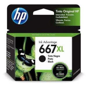 HP 667 Black Ink Cartridge LATIN AMERICA