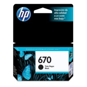 HP 670 Black Ink Cartridge LATIN AMERICA
