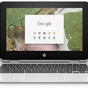 HP Chromebook 11 X360, 11.6 Corning Gorilla Glass Touchscreen Display, Intel Celeron N3350, Intel HD Graphics 500, 64GB eMMC, 4GB SDRAM, Snow White