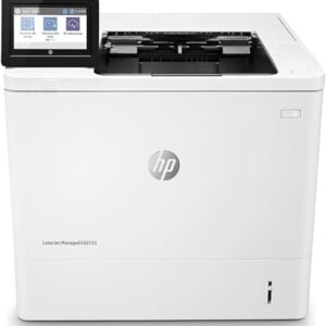 HP LaserJet Managed E60155dn Monochrome Laser Printer WHITE : with minimum 50% capacity or more HP OEM Toner inside unit, 4.3-inch Touch Display, Duplex Printing, 100-Sheet Feeder / 550-Sheet Input Feeder / 500-Sheet Output Bin
