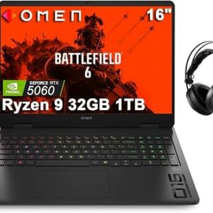 HP OMEN HYPER X 16-AP1023 GAMING AMD Ryzen™ 9 8940HX 1TB SSD 16GB 16 (2560x1600) OLED 165Hz WIN11 NVIDIA® RTX 5060 8192MB SHADOW BLACK Backlit Keyboard US Sales Only