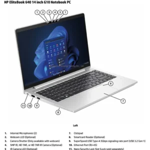 HP ProBook 640 G10 Core™ I5-1345U 1TB SSD 32GB 14 (1920x1080) WIN11 Pro SILVER FP Reader