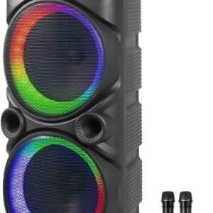 IQ sound 2x12 PARTY Bluetooth Speaker /TWS/FM/USB/Micro SD/Mic-Guitar-Aux In/LED Light Show/2 Wireless Mic & 1 Remote/Recording Function/Control Panel/5 EQ Modes/RMS 50W/Tweeter 1x1 /Battery 5500mAh/Dual Voltage (Must be purchased in packs of 24)