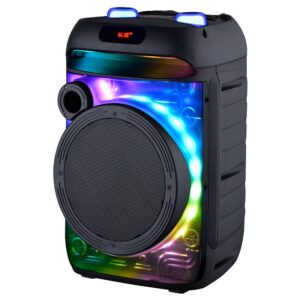 IQ sound CYBER FLEX 8/8 Portable Bluetooth Party Speaker/TWS/FM/USB/Micro SD/2 Mic In/Aux In/LED Light Show/Control Panel/Remote&Wireless Mic/RMS 40W/8 Woofer 1.5 'Tweeter/Rechargeable 3000mAh/Pole Socket(Must be purchased in packs of 20)