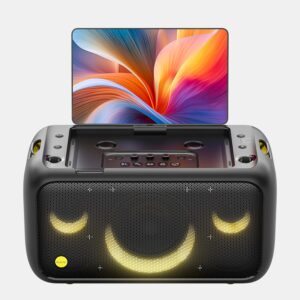 Ikarao Break X1 Karaoke Speaker 13.3 Screen w/2 Wireless Rechargeable Mic