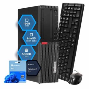 Lenovo ThinkCentre M920s SFF WORKSTATION Core™ i7-8700 512GB SSD 16GB WIN11 Pro Keyboard Mouse BLACK