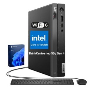 Lenovo ThinkCentre Neo 50q Gen 4 TINY Core™ I5-13420H 512GB SSD 16GB WIN11 Pro BLACK Keyboard Mouse