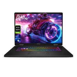 MSI Crosshair 18 HX AI A2XWGKG-012 GAMING Core™ Ultra 9 275HX 1TB SSD 32GB 18 WQXGA (2560x1600) 240Hz WIN11 NVIDIA® RTX 5070 8192MB COSMO GRAY SteelSeries RGB Backlit Keyboard