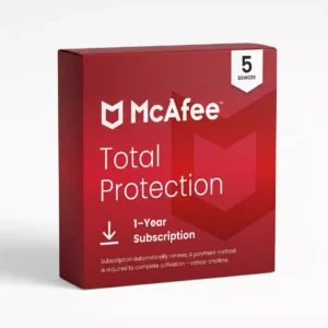 McAfee Total Protection Antivirus 1-Device 1-Year Subscription (Digital Delivery Only) : Universal / Global Compatibility