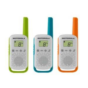 Motorola Talkabout T110 Two-Way Radio 16 mile White/Multi Color 3-Pack