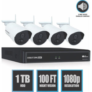 Night Owl Camera System 4 Channel Wi-Fi NVR 1TB Hard Drive WNVR201-44P-B