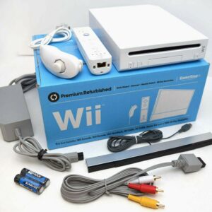 Nintendo Wii RVL-001 Premium Bundle WHITE – Includes 2 Controllers and 2 Nunchucks